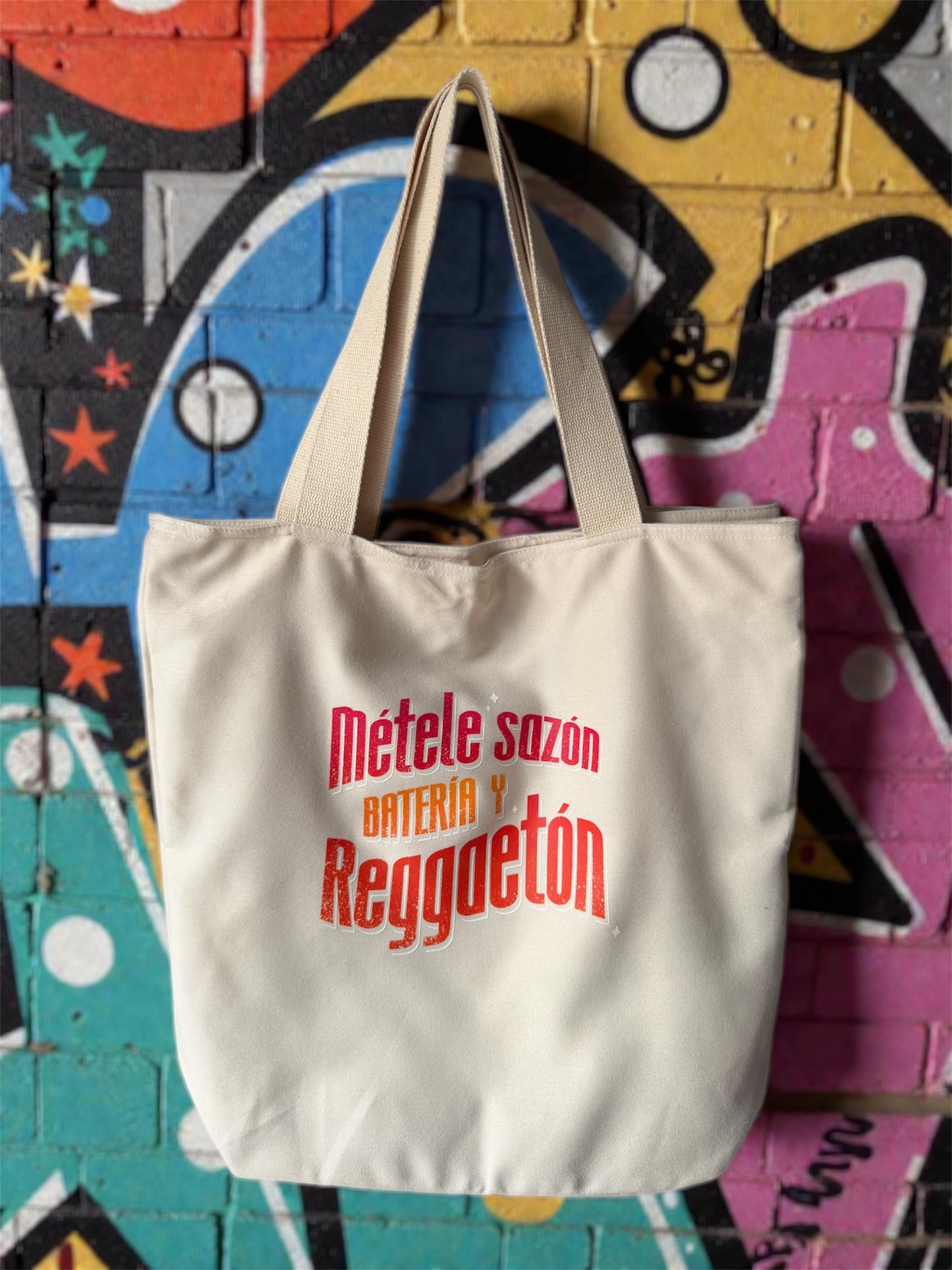 Tote Bag Metele Sazón Batería y Reguetón