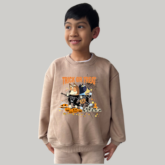 Polera Unisex Natural Halloween Blue Rock